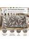 Scale Botanical Print Lumbar Pillow With Zipper Closure 240 Gsm - 30x50 Cm - Beige - 4