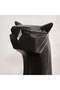 Lynx Fibre Glass Leopard Figurine 56x39.5x120cm- Sandy Black - 2