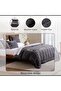 Down Alternative 3-piece Reversible Comforter Set 220x240cm - Grey - 6