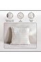 Patio Structured Jacquard Indoor / Outdoor Filled Cushion 50x50cm- Ivory - 5