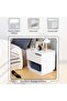 Menora 1 Drawer Night Stand Melamine - White - 5
