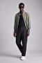 Men's Baggy Pleated Modal Blend Fabric Trousers Black - 4