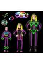 Luxury Glow Costume Party Set with Bracelet, Earrings, Ring, and Stickers - 152 Pieces - 7