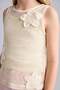 100% Cotton Crew Neck Floral Ecru Undershirt for Girls H7057A826Hs - 6
