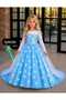 Light-Up Eellsaa Anna Frozen Costume Dress +Elsaperukmavibubbleshair + Elssash-Asa+Face Mask Birthday Party Set - 2