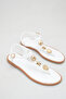 White Women's Shell Detailed Comfortable Flip-Flop Sandals Olive Soft Sole Comfortable Ergonomic - 2