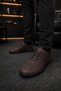 Men's Genuine Leather Lace-Up Classic Casual Shoes - Brown - 7