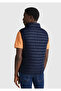 Men's Navy Blue Polyester Filled Regular Fit Vest - 3