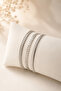 Silver Color 3-Piece Fish Scale Detail Bracelet Combination