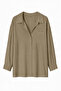 Women's Drop-Shoulder Oversized Modal Shirt - 3