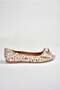 Beige/Red Linen Floral Print Women's Ballerinas M726103005 - 8