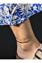 Bym293 2-piece Set Chain Auger Model Women's Anklet