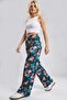 Comfortable Fit High Waist Wide-Leg Viscose Mix Women's Trousers - 3