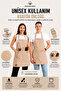 Beige Hairdresser Apron with Coloring and Stain Resistant Waterproof Rustproof and Adjustable Ring - 5