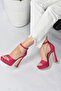 Fuchsia Suede Women's Heeled Shoes K404580102 - 2