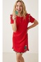 13189 Christmas Themed Women's Embroidered Tunic - 2