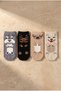 Pack of 4 Animal Patterned Children's Step Socks Multi-Colored