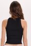 Women's Slim Fit Halter Neck Sleeveless Lace Detailed Black Tank Top Blouse - 9