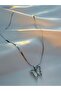 Sparkling Stone Butterfly Silver Color Steel Necklace