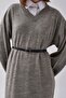 V-Neck Knitwear Dress Toprak - 2