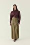 Seam Detail Skirt Light Khaki