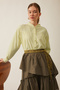 Pile Detailed Linen Shirt Butter Yellow - 3