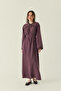 Lace Piece Tensel Dress Plum - 5