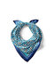 Navy Blue Çintemani Pattern Silky Handkerchief - 2