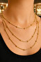 Steel Dorica Chain 3 Row Necklace