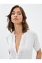 X Selected by Melis Ağazat - Buttoned Short Sleeve Crochet Cardigan
