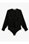 Zebra Patterned Wrap Blouse Long Sleeve - 7