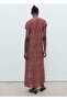 Patterned Dress with Side Slit - 4