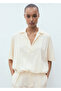 Fluffy Sleeve Crop Shirt