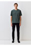 Green Basic T-Shirt with Pocket Detail Loose Fit / Comfortable Cut 0612889-71598 - 2