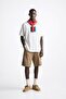 Crew Neck Afraid of Real World Printed White Oversize Men's T-Shirt - 2