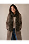 Leopard Patterned Knitwear Scarf