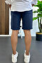 Men's Cotton Muslin Fabric Shorts Navy Blue Edw501 - 3