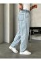 P28512 Snow Wash Waist Elastic Baggy Pants - 3