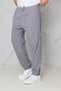 Men's Gray Jogger Pants with Elastic Waist and Laces, 100% Cotton Linen, Baggy, Comfortable, Casual Trousers - 4