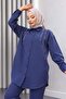 Pearl Detailed Suit Indigo 19259 - 2