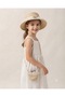 Flora Wicker Girl's Beige 100% Natural Wicker Rope Straw Hat and Bag Set of 2 - 2