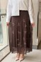 Fuat Gürşen Floral Pleated Lined Skirt - 3