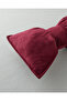 Decorative Throw Pillow with Bow 44X29 cm Burgundy - 3