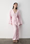 Pink Cotton Kimono Wide Leg Pants Set - 5