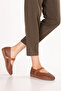 Genuine Leather Anatomical Sole Comfortable Daily Perforated Ballerinas Vtg.416 Tan - 7