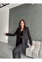 Blazer Jacket Palazzo Pants Suit - 4