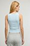 3 Pieces of Ribbed Fitted Viscose Blended Strappy T-Shirt - 3