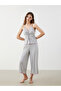 Gathered V-Neck Pajama Top