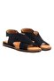 Azzare Genuine Leather Women's Sandals Black Suede