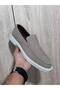 Beige Nubuck Leather Men's Loafer Shoes